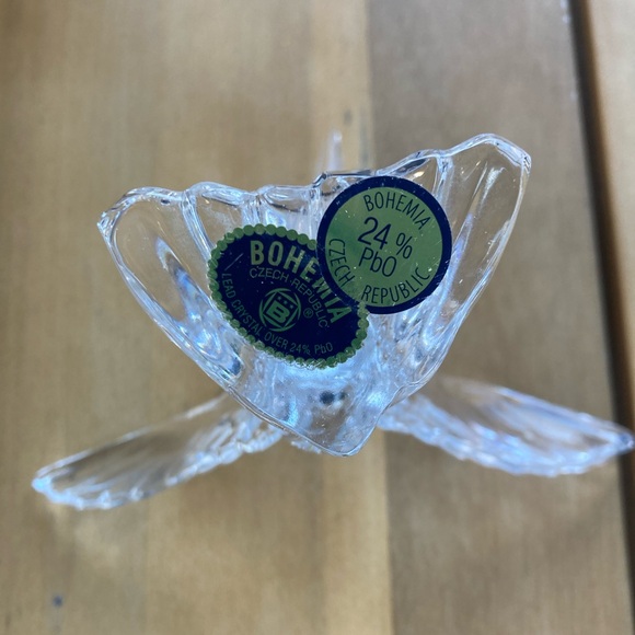 Bohemia Czech Republic 24% Lead Crystal Hummingbird Figurine - Picture 4 of 5